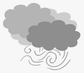 Wind Cloudy Gray Clouds Free Photo - Cloudy Cartoon, HD Png Download, Free Download