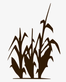 Corn Stalk Clipart Black And White, HD Png Download, Free Download