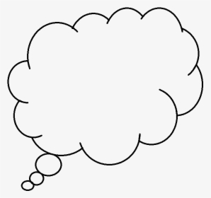 Thought Bubble Png Transparent - Line Art, Png Download, Free Download