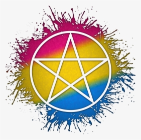 Atheist Symbol Silhouetted Out Of Lgbtq Rainbow Paint - Transparent Background Transparent Triple Goddess Symbol, HD Png Download, Free Download