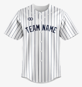 White Pinstripe Baseball Jersey, HD Png Download, Free Download