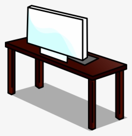 Official Club Penguin Online Wiki - Desk And Computer Clipart, HD Png Download, Free Download