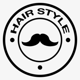 Hair Salon Mustache Circular Symbol - Simbolo Dos Cabeleireiro, HD Png Download, Free Download