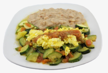 Calabacitas Your Style Egg Topped Over Fresh Bed Of, HD Png Download, Free Download