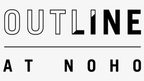 Logo Outline At Noho Black - Black-and-white, HD Png Download, Free Download