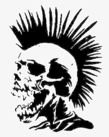 Punk Hair Skull Png - Punk Logo, Transparent Png, Free Download