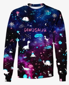3d Dinosaur In The Galaxy Background Full Print T Shirt - Dinosaur Wallpaper Iphone, HD Png Download, Free Download