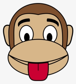 Head,cheek,face - Monkey Face Cartoon Drawing, HD Png Download, Free Download