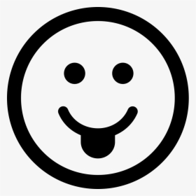 Smiley With Tongue In A Square Shape - Contact Symbol Png, Transparent Png, Free Download
