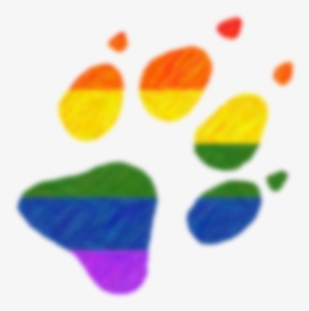 Rainbow Pride Pawprint - Circle, HD Png Download, Free Download