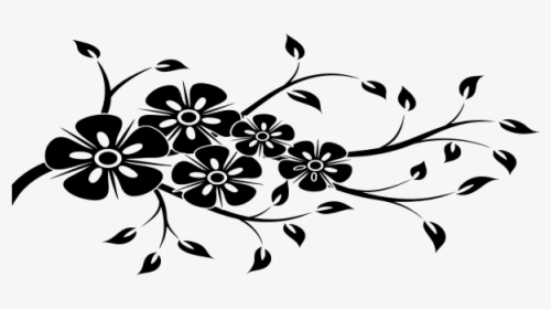 Flowery Branch Flourish - Flower Silhouette Free Transparent, HD Png Download, Free Download