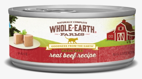 Whole Earth Farms Grain Free Real Beef Canned Cat Food"   - Food, HD Png Download, Free Download