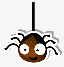 Cute Spider Hanging Sticker - Portable Network Graphics, HD Png Download, Free Download