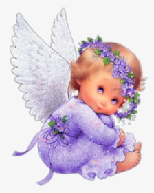 Ftestickers Baby Girl Angel Clipart Cute - Good Morning Baby Angel, HD Png Download, Free Download
