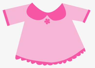 Tshirt Clipart Little Girl Clothes - Baby Pink Dress Clipart, HD Png Download, Free Download