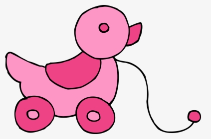 Pink Clipart Baby Toy - Toy Clipart Black And White, HD Png Download, Free Download