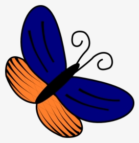 Blue And Orange Butterfly Svg Clip Arts - Blue And Orange Clipart, HD Png Download, Free Download
