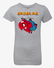 Spider Pig Hanging Girls Premium T-shirt - T-shirt, HD Png Download, Free Download