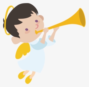 Jpg Freeuse Library Clip Art Man Transprent - Angel With Trumpet Clipart, HD Png Download, Free Download