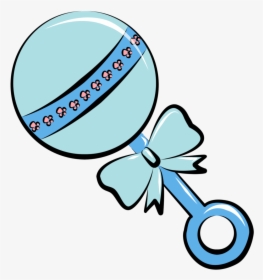 Baby Bottle Clipart Png - Blue Baby Rattle Clipart, Transparent Png, Free Download
