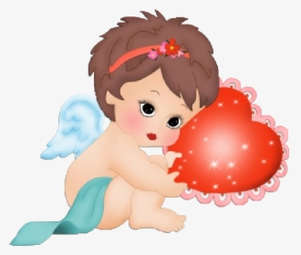 Valentine Clipart Baby Angels - Love Cute Love Angels, HD Png Download, Free Download