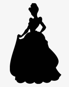 Cinderella Silhouette Disney Princess - Cinderella Disney Princess Silhouette, HD Png Download, Free Download