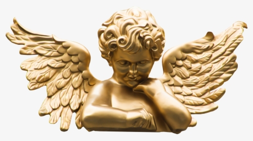 Gold Angels Png - Angel Face Statue Png, Transparent Png, Free Download