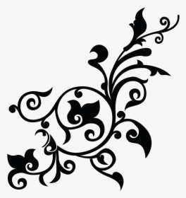 Floral Bunga Png Black And White - Floral Png Black And White, Transparent Png, Free Download