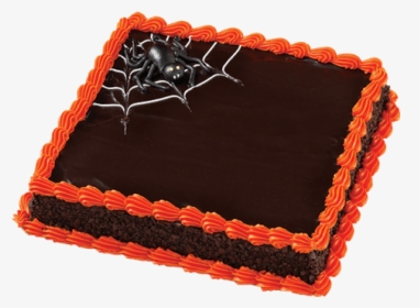 Spider Square Ice Cream Cake - Spider Web On Square Cake, HD Png Download, Free Download