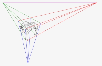 744px 3 Point Perspective 1 Px Line - Perspectiva 3 Pontos De Fuga, HD Png Download, Free Download