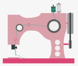Transparent Sewing Machine Png - Sewing Machine Pink Vector, Png Download, Free Download