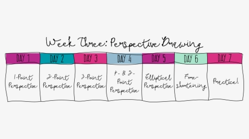 Drawing Week3 Schedule - Schedule Drawing, HD Png Download, Free Download