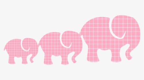 Pink Elephants, Baby Elephants, Elephants, Plaid - Background Powerpoint Gajah Kartun, HD Png Download, Free Download