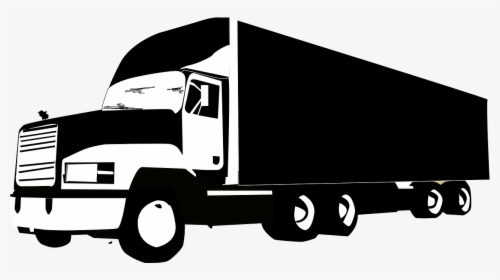 Pickup Truck Semi-trailer Truck Clip Art - Mack Truck Black And White, HD Png Download, Free Download