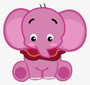 Free Download Elephants Clipart Seeing Pink Elephants - Con Voi Hoạt Hình Màu Hồng, HD Png Download, Free Download