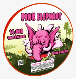Pink Elephant 16000 Firecrackers Pink Elephant - Clip Art, HD Png Download, Free Download