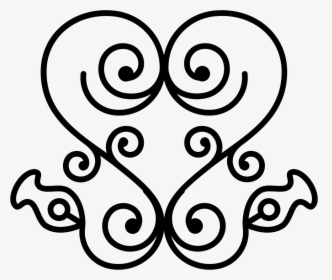 Heart Of Swirls In Floral Ornamental Design - Dibujos De Línea Espiral, HD Png Download, Free Download