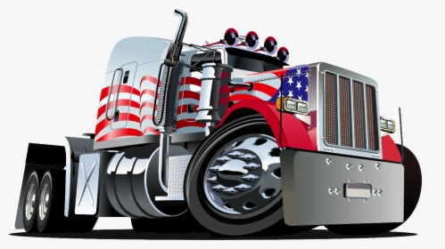 Car Semi-trailer Truck Pickup Truck - American Flag Semi Truck, HD Png Download, Free Download
