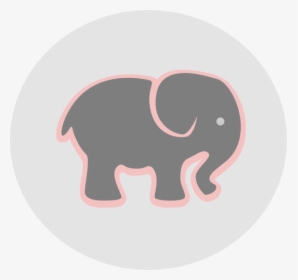 Grey Elephant With Pink In Circle Svg Clip Arts - Vector Baby Shower Png, Transparent Png, Free Download