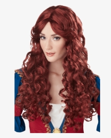 Curly Red Renaissance Wig - Wig, HD Png Download, Free Download