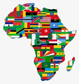 Africa, Continent, Countries, Flags, Map, Nations - Africa Flag Map, HD Png Download, Free Download