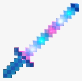 Fun Central 1 Pc 24 Inch Light Up Blue Pixel Sword - Minecraft Pixel Sword, HD Png Download, Free Download