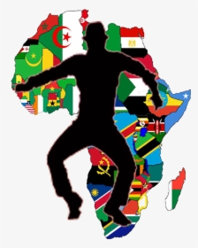 Afro Dance Hits By Nado - African Continent With Flags, HD Png Download, Free Download