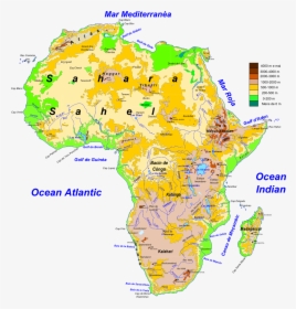 Topografia Dau Continent African - Topografía De Africa, HD Png Download, Free Download