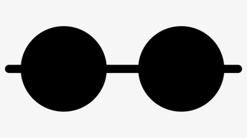 Horizontal Line With Two Black Dots Comments - Round Sunglasses Clipart Png, Transparent Png, Free Download