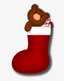 Candy Cane Clipart Christmas Stocking - Cute Christmas Stocking Clipart, HD Png Download, Free Download