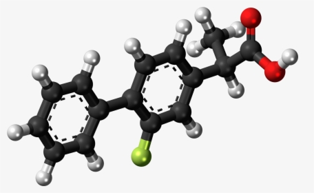 Tarenflurbil Molecule Ball - 2 4 D Butyl, HD Png Download, Free Download