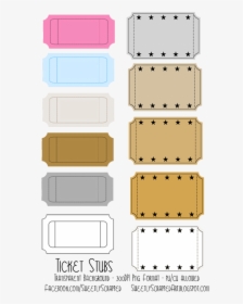 Blank Ticket Stubs - Cute Ticket Template, HD Png Download, Free Download
