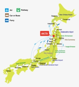 Akita Japan Nearest Airport, HD Png Download, Free Download