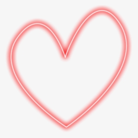 Red Heart Neon Corazon Rojo Vermelho Sticker Freetoedit - Coração Vazado Png, Transparent Png, Free Download